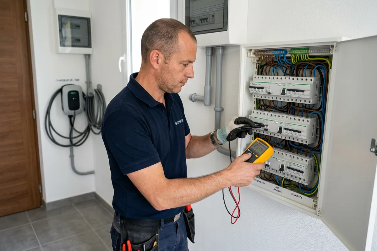 Mise aux normes du tableau électrique pour borne de recharge à Saint-Philbert-du-Peuple